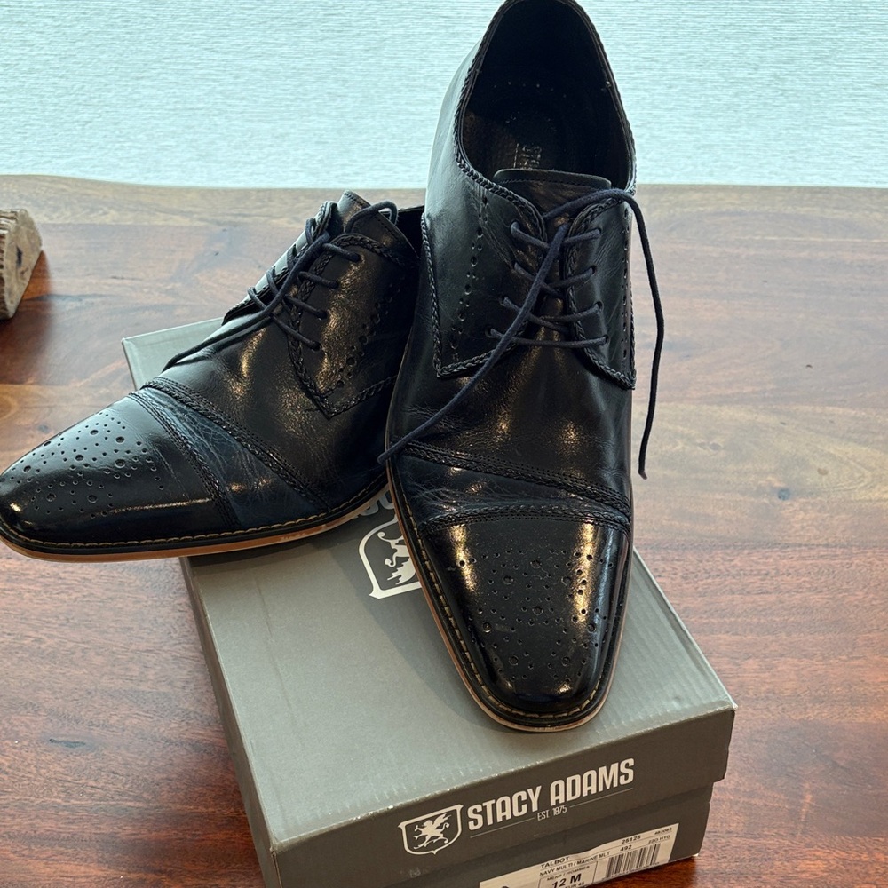 Stacy Adams Black Oxford Shoes